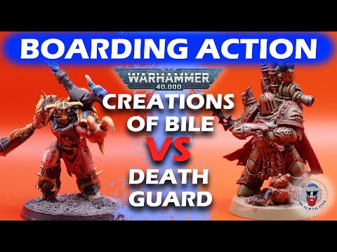 *BOARDING ACTION* Creations of Bile (CSM) Vs Death Guard - Warhammer 40K Batrep - 500pts