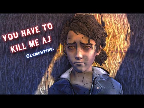 AJ Protecting Clementine in Barn Scene - The Walking Dead Season 4 Episode 4