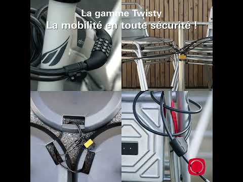 THIRARD - Câble antivol Twisty, vélo, abris de jardin, Ø 8, 6.00m, acier gaine PVC