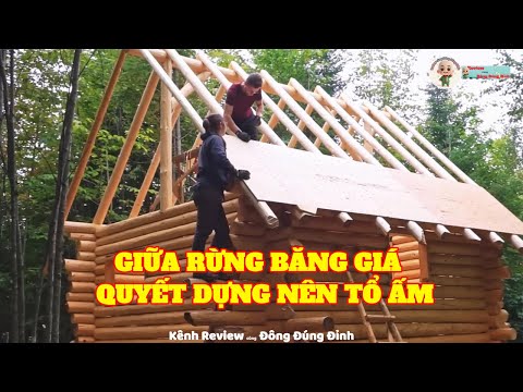Từ Gian Khó Đến Tổ Ấm | Hành Trình Xây Dựng Ngôi Nhà Gỗ Hai Tầng Giữa Rừng Băng Giá #outdoors