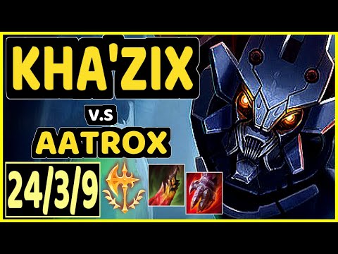 HY0G4 (KHA'ZIX) vs AATROX - QUADRAKILL 24/3/9 KDA JUNGLE CHALLENGER GAMEPLAY - BR