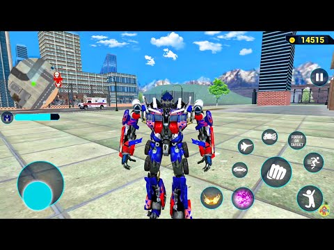 Optimus Prime Multiple Transformation Jet Robot Car Game 2020 - Android Gameplay