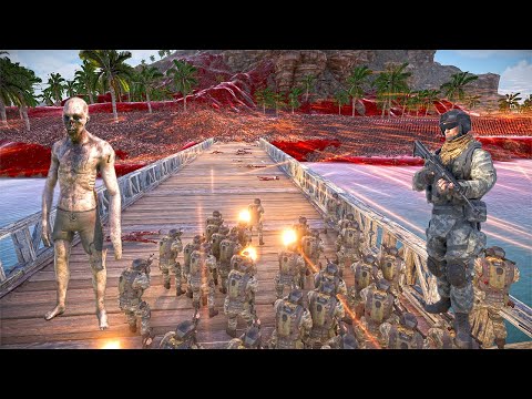 Zombies Attack on the Bridge Military Base | Ultimate Epic Battle Simulator 2 | UEBS 2