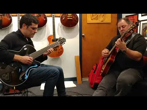 UNT Professor, Davy Mooney playing Wave at Benedetto Guitars is Savannah