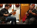 UNT Professor, Davy Mooney playing Wave at Benedetto Guitars is Savannah