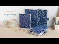 Filofax Washi pásky Indigo, 15 mm × 5 m, sada 3 ks