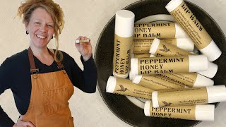 How To Make Peppermint Honey Lip Balm - The Healing Home