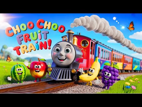 Choo Choo Fruit Train 🚂 | Learn Fruits with Cute 3D Animation | Kids Learning Video