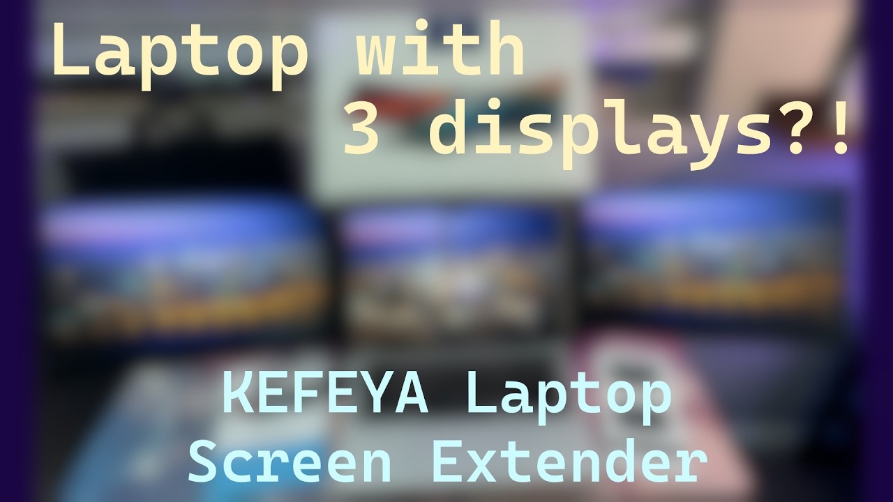 A laptop with 3 displays?! - KEFEYA Laptop Screen Extender unboxing & review!