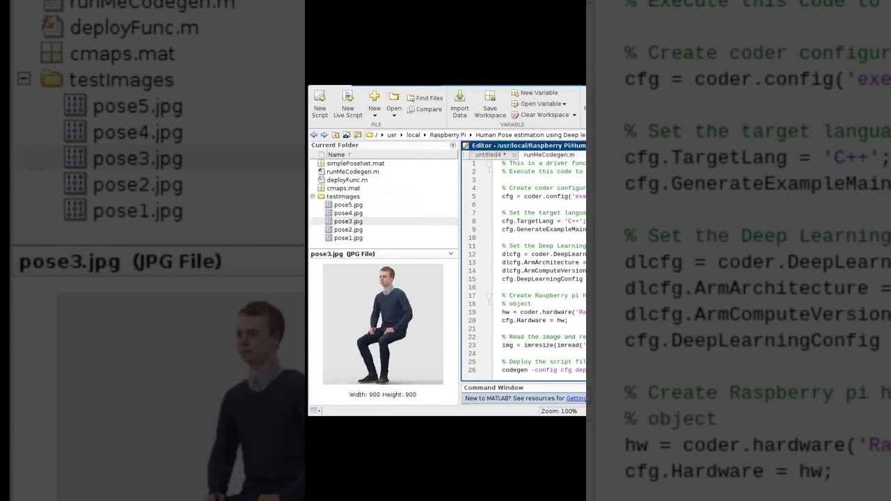 #Shorts: Human pose estimation using Deep Learning | #matlab  #machinelearning