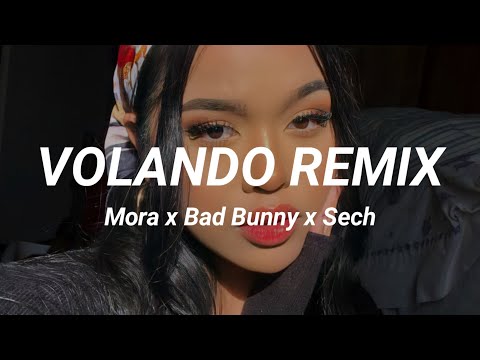 Volando remix -  Mora x Bad Bunny x Sech ( letra )
