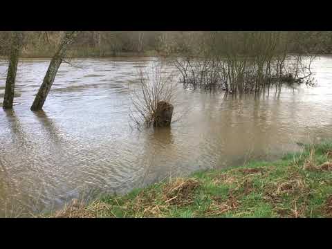 River Wye at Hay-on-Wye in Flood 2