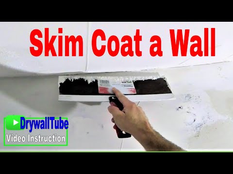 How to skim coat a wall after drywall repairs- Diy drywall tips Video