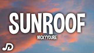 Nicky Youre, dazy - Sunroof (Lyrics) i got my head out the sunroof