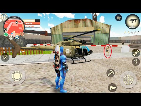 Rope Hero : Vice Town (Purchase a Brand New Helicopter) Helicopter Attack in Military Base