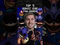 TOP 5 SONIC EXE GAMES Shorts Sonicexe Exe Sonic Top5 Luigikid Horror Creepypasta
