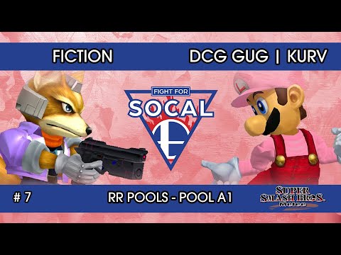 Fight For SoCal 7 - Fiction (Fox) VS DCG GUG | Kurv (Luigi) - SSBM - RR Pools (A1)
