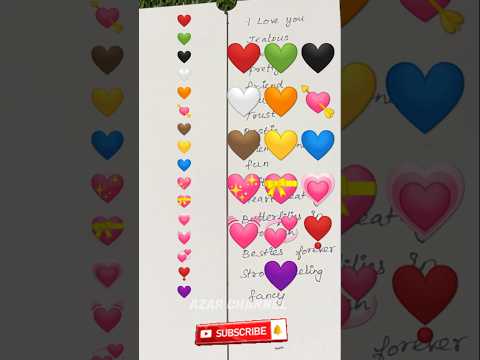 Meaning of heart emojis ❤️💚🖤🤍🧡💘🤎💛💙💖💝💗💓💞❣️💜 #azarchannel #emoji #meaning