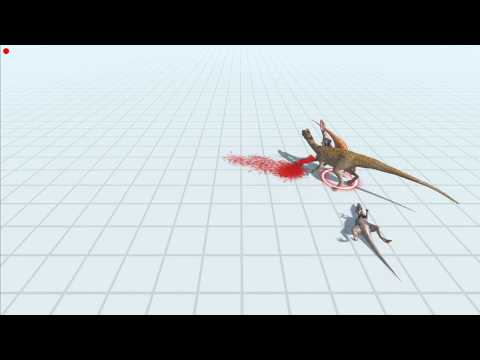 Animal revolt battle simulator- 3 deinonychus vs cyrolophosaurus