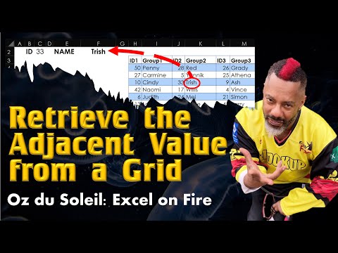 Retrieve the Adjacent Value from a Grid with XLOOKUP & Dynamic Arrays