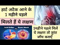 हार्ट अटैक आने के 1 महीने पहले 10 लक्षण द�