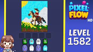 Pixel Flow Level 1582 Solution Walkthrough