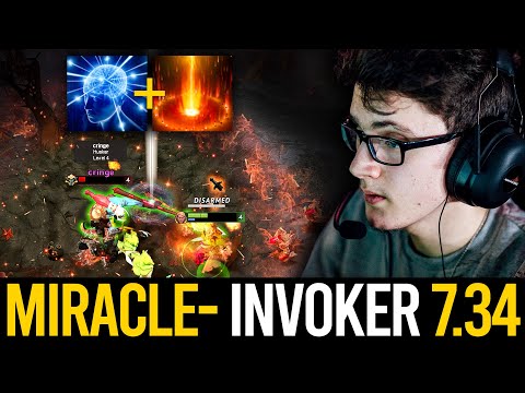 IT'S MC BOSS - MIRACLE- INVOKER!! EPIC 200IQ SUNSTRIKE GAMEPLAY vs HUSKAR MID