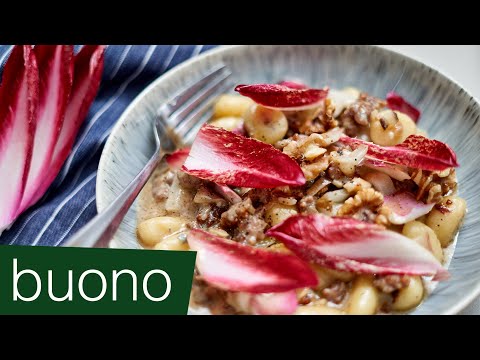 Gnocchi Gorgonzola, Sausage and Radicchio