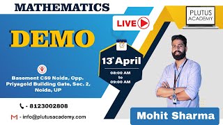 Math's | DEMO | Class Important for SSC CGL & IBPS PO BY Mohit Sharma | LIVE🔴 |