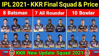 KKR | kkr new update squad 2021 | kkr squad 2021 | ipl 2021 | vivo ipl 2021| 2021 ipl | kkr team