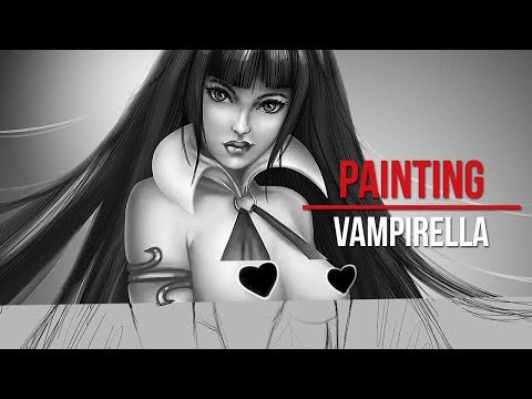Vampirella - Steps Digital Painting Tutorial
