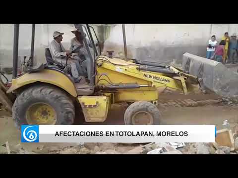 Afectaciones por sismo en Totolapan, Morelos