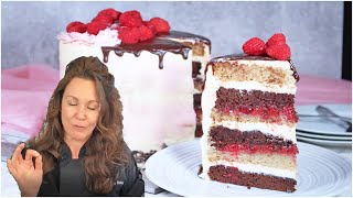 It's a dream come true! But I couldn't even finish the whole slice! ~ Raspberry Dream Cake! by Gretchen's Bakery