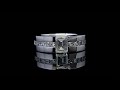 Wide Band Channel Diamond Engagement Ring