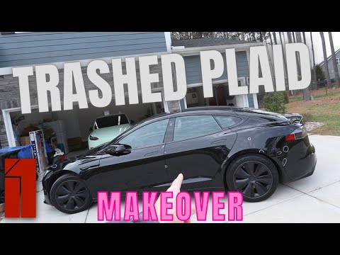 Trashed Plaid MAKEOVER - Tesla Model S NEW Color