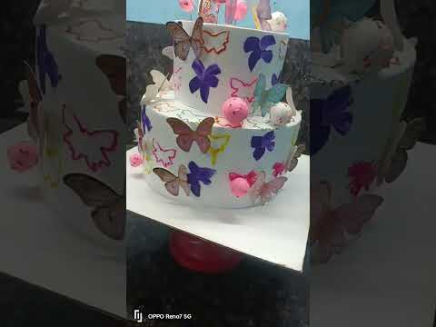 butterfly #cake 🦋🌼 Upload short United States  Serbia fake cake for kids #shortsviral #videoshortvi