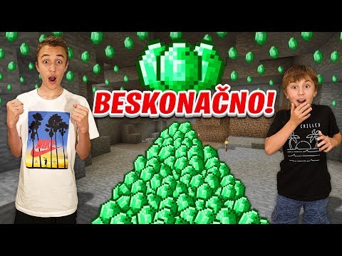 IMAMO BESKONAČNO EMERALDA! PREBOGATI SMO! - Minecraft Preživljavanje sa Mladjim Bratom