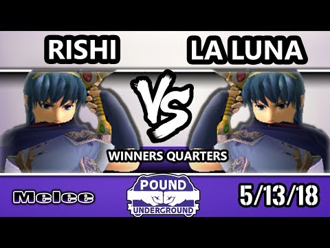 Pound Underground - VGBC | Rishi (Marth) Vs. MSF | La Luna (Marth) - Smash Melee Winners Quarters
