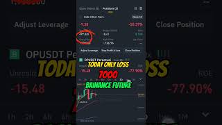 Today only loss 7 Thousand binance future #loss #profit #binance #future #trade #shorts