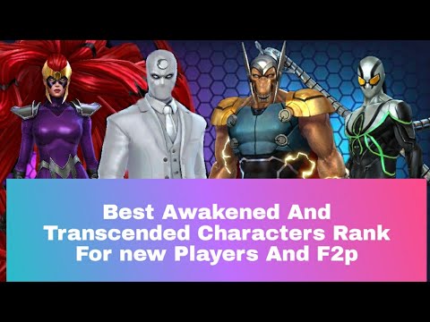 Best Awakened And Transcended Characters Rank For New Players And F2p - Marvel Future Fight