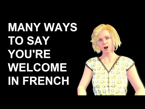French Lesson 198 - How to say YOU'RE WELCOME in French Greetings Polite Expressions DE RIEN