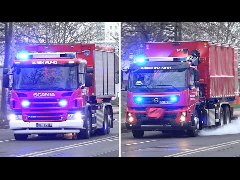 [Doppel WLF] ELW1, HLF20, TLF4000, WLF-2 AB-Gefahrgut & WLF-1 AB-TR der Feuerwehr Düren