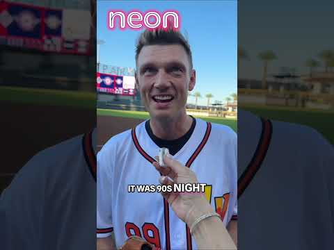 Backsteet Boy Nick Carter throws first pitch at Las Vegas Ballpark