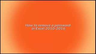 How to set, remove and recover a password to open a file in Excel 2010-2016