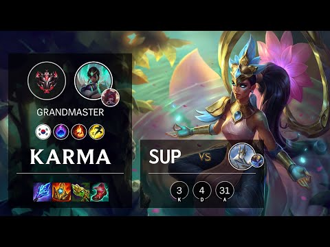 Karma Support vs Galio - KR Grandmaster Patch 11.22
