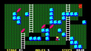 Sharp X1 Game: Mole Mole (1985 Cross Media Soft)