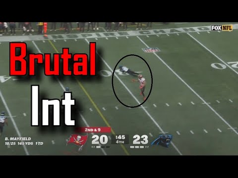 Baker Mayfield throws a backbreaking INT | Carolina Panthers Vs Tampa Bay Buccaneers