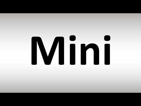 How to Pronounce Mini