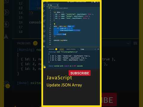 Javascript Tutorial For Beginners Update Json Array Learn Javascript Javascript Tutorial Telugu