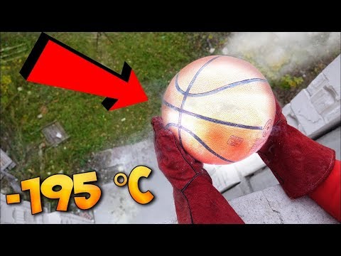 Experiment — Liquid Nitrogen vs Basketball!! Insane 5th floor drop test! Video